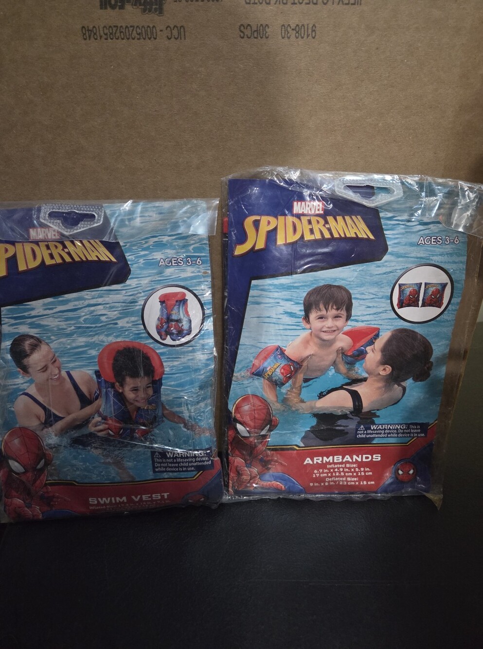 Spiderman Two Pack Swim Inflatable Armbands And Vest